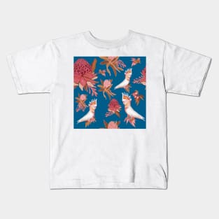 Australian Native Flowers and Birds Kids T-Shirt